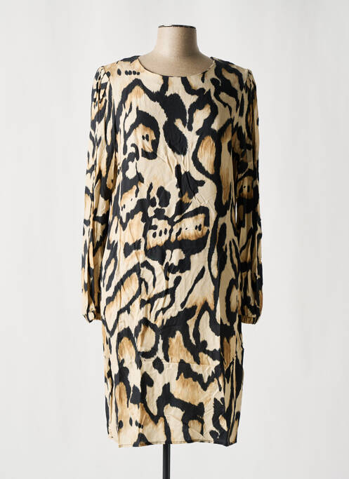 Rochie midi mâneci lungi mâneci lungi bej GEISHA femme