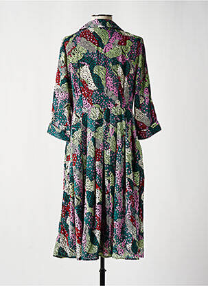 Rochie midi mâneci 3/4 mâneci 3/4 verde LILI SIDONIO femeie