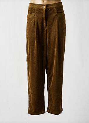 Pantalon drept talie cu cleme talie înaltă verde MOLLY BRACKEN femeie