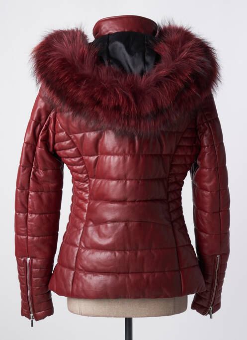 Geacă din piele roșu ROSE GARDEN femeie