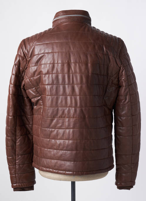 Geacă din piele maro DAYTONA bărbat