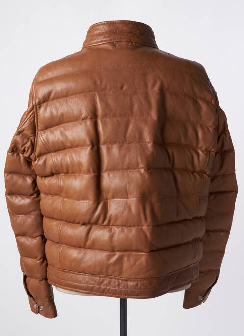 Geacă din piele maro DAYTONA bărbat