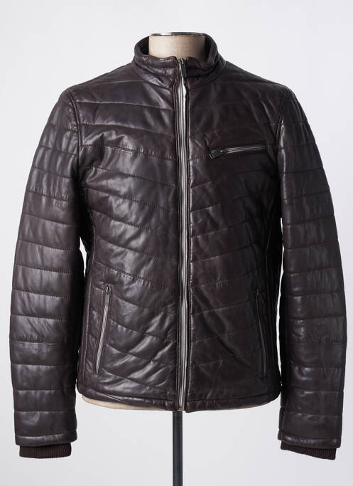 Geacă din piele maro DAYTONA bărbat