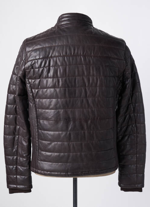 Geacă din piele maro DAYTONA bărbat