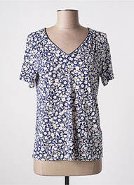 Top elasticitate mâneci scurte albastru DIANE LAURY femme