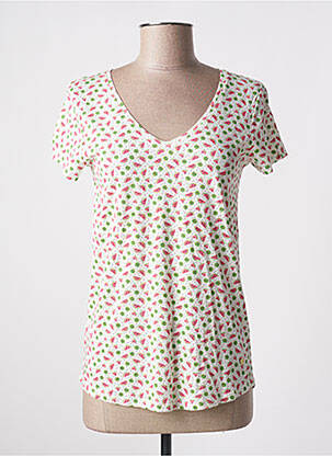 Tricou alb C'EST BEAU LA VIE femeie