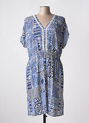 Rochie midi albastru JULIE GUERLANDE femeie