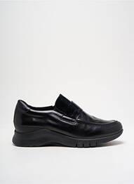 Mocasini țesătură satinată toc de 4 la 6 cm negru PIESANTO femme