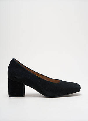 Pantofi cu toc nubuc toc de 4 la 6 cm negru PIESANTO femeie