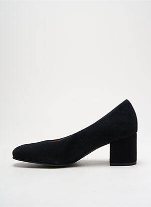 Pantofi cu toc nubuc toc de 4 la 6 cm negru PIESANTO femeie