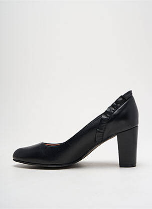 Pantofi cu toc vârf rotund toc de 4 la 6 cm negru PIESANTO femeie
