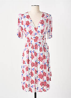 Rochie midi imprimeu floral mâneci scurte roșu LOLA ESPELETA femeie