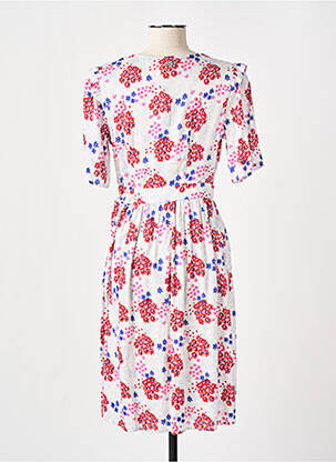 Rochie midi imprimeu floral mâneci scurte roșu LOLA ESPELETA femeie