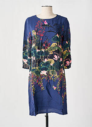 Rochie midi mâneci 3/4 mâneci 3/4 albastru ESPRIT femeie
