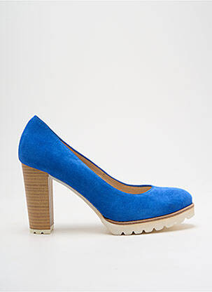 Pantofi cu toc nubuc toc de 7 la 9 cm albastru GADEA femeie