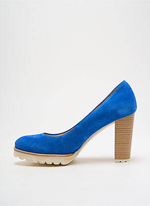 Pantofi cu toc nubuc toc de 7 la 9 cm albastru GADEA femeie