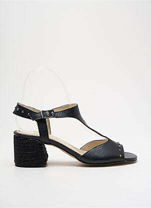 Sandale/pantofi decupați material neted toc de 4 la 6 cm negru MARROQUI SANCHEZ femeie