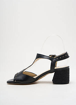 Sandale/pantofi decupați material neted toc de 4 la 6 cm negru MARROQUI SANCHEZ femeie