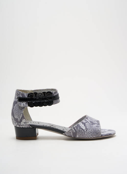 Sandale/Pantofi decupați gri UN TOUR EN VILLE femeie