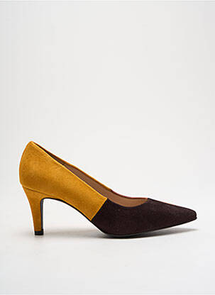 Pantofi cu toc nubuc toc de 4 la 6 cm galben BRENDA ZARO femeie