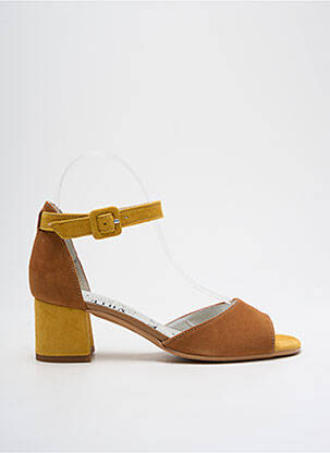 Sandale/Pantofi decupați galben UN TOUR EN VILLE femeie