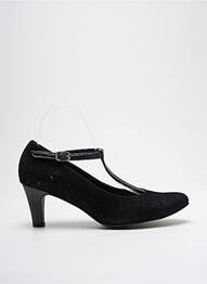 Pantofi cu toc nubuc toc de 4 la 6 cm negru UN TOUR EN VILLE femme