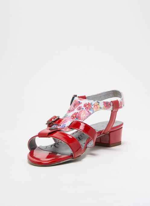 Sandale/Pantofi decupați roșu UN TOUR EN VILLE femeie