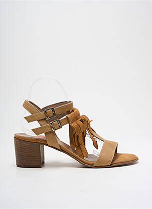 Sandale/Pantofi decupați maro BISOUS CONFITURE femeie