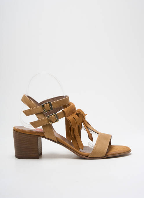 Sandale/Pantofi decupați maro BISOUS CONFITURE femeie