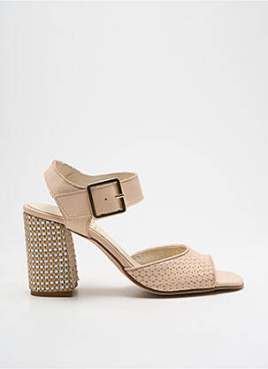 Sandale/pantofi decupați material neted toc de 7 la 9 cm roz MARROQUI SANCHEZ femeie