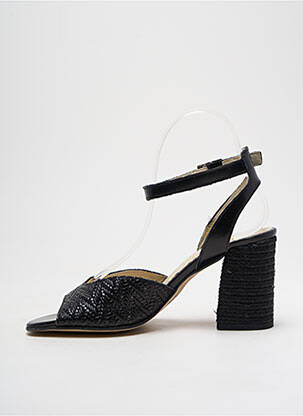 Sandale/pantofi decupați material neted toc de 4 la 6 cm negru MARROQUI SANCHEZ femeie