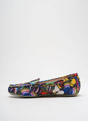 Mocasini țesătură satinată toc plat până la 3 cm albastru COULEUR POURPRE femeie