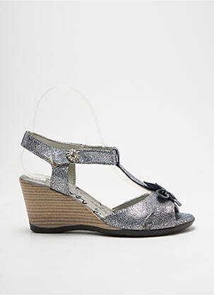 Sandale/Pantofi decupați argintiu UN TOUR EN VILLE femeie