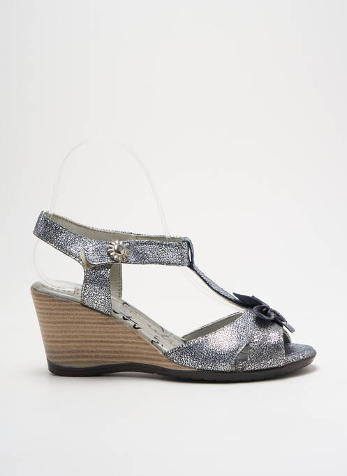 Sandale/Pantofi decupați argintiu UN TOUR EN VILLE femeie