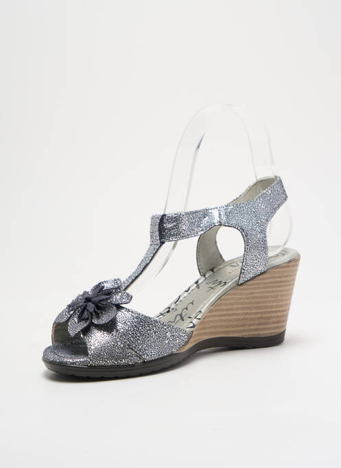 Sandale/Pantofi decupați argintiu UN TOUR EN VILLE femeie