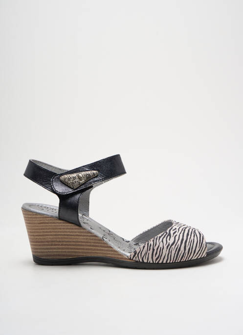 Sandale/Pantofi decupați negru UN TOUR EN VILLE femeie