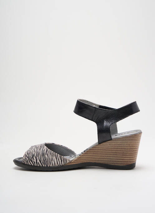 Sandale/Pantofi decupați negru UN TOUR EN VILLE femeie