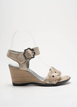 Sandale/Pantofi decupați auriu UN TOUR EN VILLE femeie