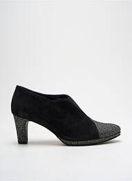 Botine/ghete țesătură satinată toc de 4 la 6 cm negru UN TOUR EN VILLE femme