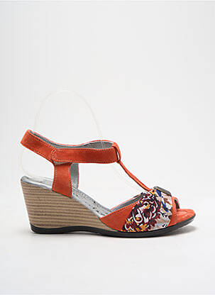 Sandale/Pantofi decupați portocaliu UN TOUR EN VILLE femeie
