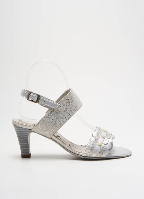 Sandale/Pantofi decupați argintiu UN TOUR EN VILLE femeie