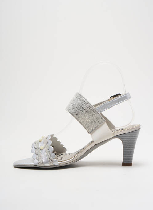 Sandale/Pantofi decupați argintiu UN TOUR EN VILLE femeie