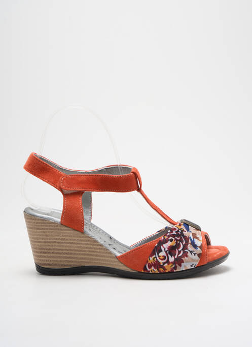 Sandale/Pantofi decupați portocaliu UN TOUR EN VILLE femeie