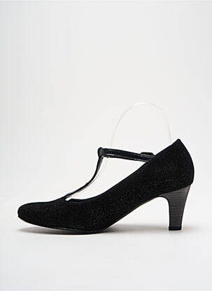 Pantofi cu toc nubuc toc de 4 la 6 cm negru UN TOUR EN VILLE femeie