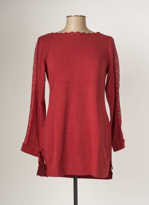 Pulover tunică roșu MALOKA femeie