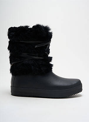 Botine/ghete umplută toc plat până la 3 cm negru MOOV BOOT femeie