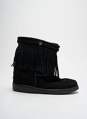 Botine/ghete umplută toc plat până la 3 cm negru MINNETONKA femeie