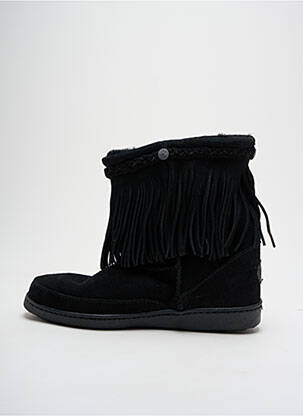 Botine/ghete umplută toc plat până la 3 cm negru MINNETONKA femeie