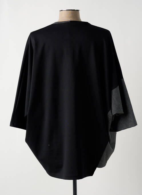 Tunică mâneci lungi imprimeu fantezie negru FRANCK ANNA femme