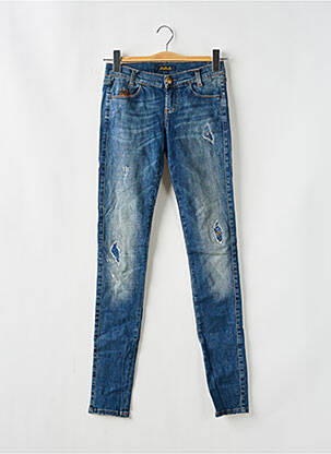 Blugi skinny efect uzat decolorat talie joasă albastru KILLAH femeie